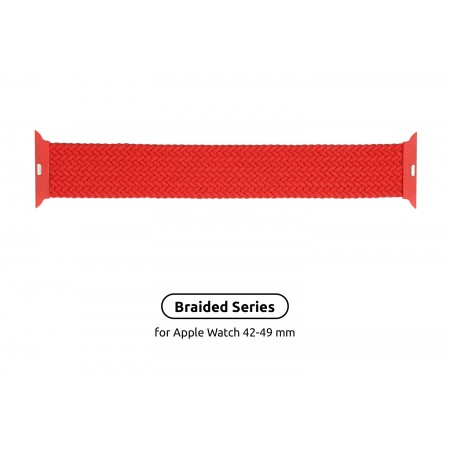 Ремінець ArmorStandart Braided Solo Loop для Apple Watch Series 1-3, Red, розмір 6 (148 мм)