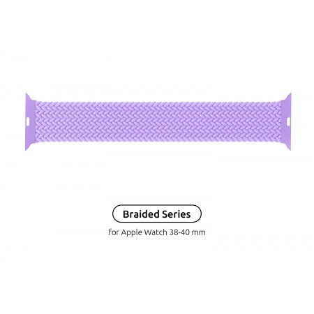 Ремінець ArmorStandart Braided Solo Loop для Apple Watch 42/41/40/38, Lavender Grey, Size 2 (120 mm)