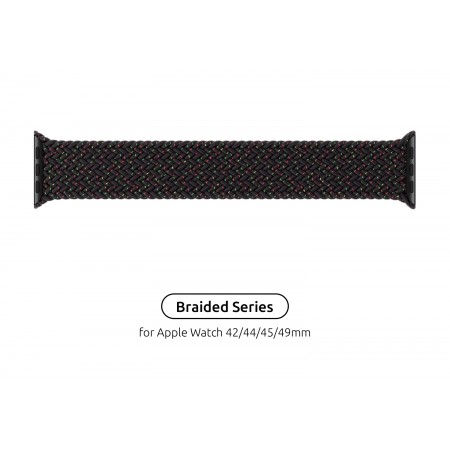 Ремешок ArmorStandart Braided Solo Loop для Apple Watch 49/46/45/44/42 Black Unity, размер 6 (148 мм)