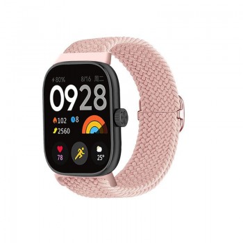 Ремінець ArmorStandart Braided Solo Loop для Xiaomi Mi Band 9 Pro / 8 Pro / Redmi Watch 4 / Redmi Watch 5, Pink Sand