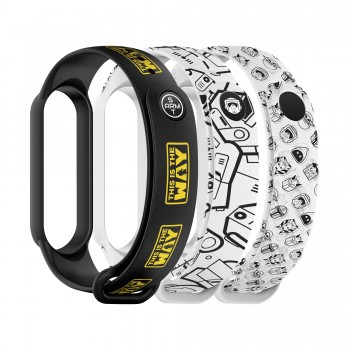 Комплект ремінців ArmorStandart для Xiaomi Mi Band 7/6/5, Dark Yo, 3 шт