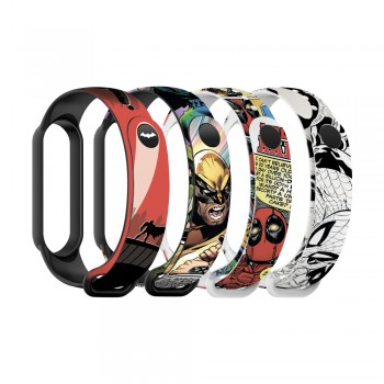 Комплект ремінців ArmorStandart Superhero 4шт для Xiaomi Mi Band 7/6/5