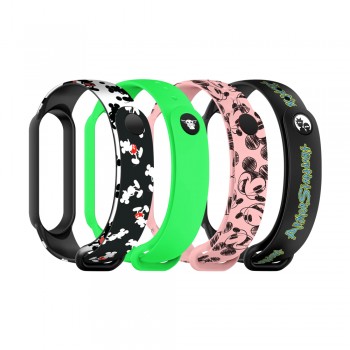 Комплект ремінців ArmorStandart для Xiaomi Mi Band 7/6/5, Cartoon hand-drawn, 4 шт