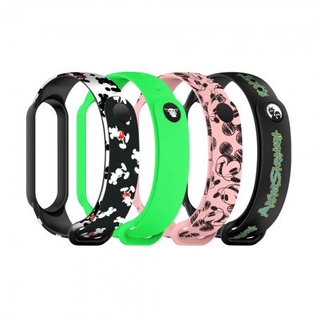 Комплект ремінців ArmorStandart для Xiaomi Mi Band 7/6/5, Cartoon hand-drawn, 4 шт