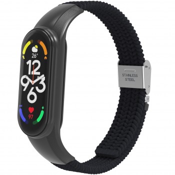 Ремінець ArmorStandart Braided Solo Loop для Xiaomi Mi Band 7/6/5/4 Black