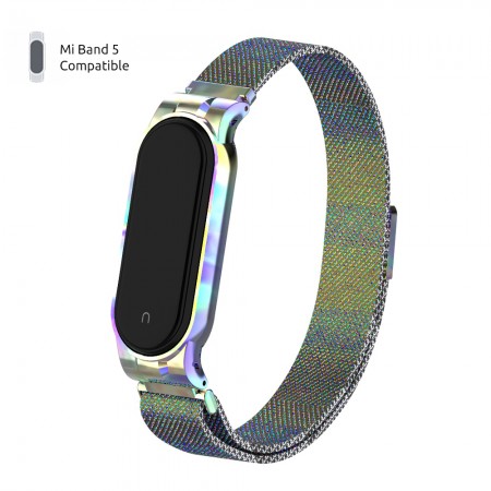 Ремешок ArmorStandart Milanese Magnetic Band для Xiaomi Mi Band 6/5, радужный