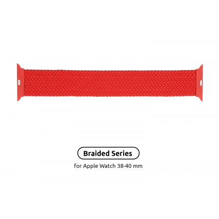 Ремешок ArmorStandart Braided Solo Loop для Apple Watch 42/41/40/38, Red, Size 4 (132 mm)
