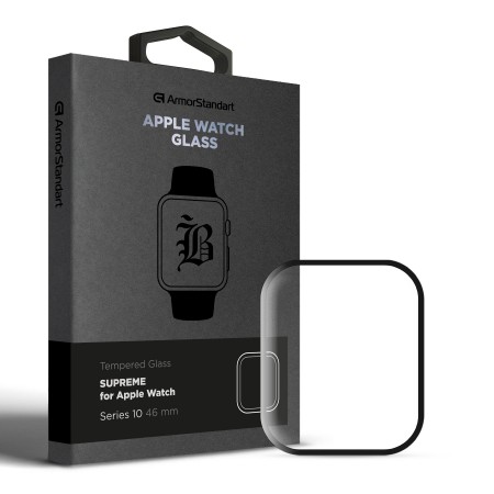 Захисне скло ArmorStandart Supreme Black Icon для Apple Watch Series 10 46 мм, ARM81457