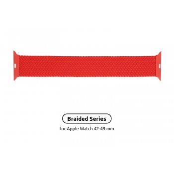 Ремінець ArmorStandart Braided Solo Loop для Apple Watch Series 1-3, Red, розмір 10 (172 мм)