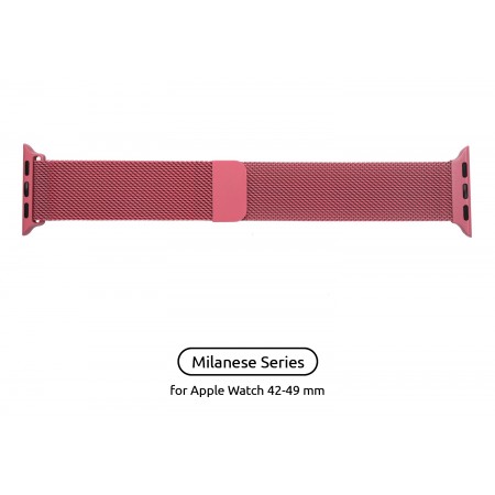 Ремінець для Apple Watch ArmorStandart Milanese Loop 49/46/45/44/42 (Series 1-3), малиново-червоний