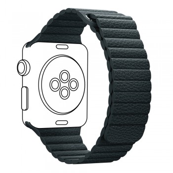 Ремінець для Apple Watch 42/41/40/38 ArmorStandart Leather Loop, північний синій