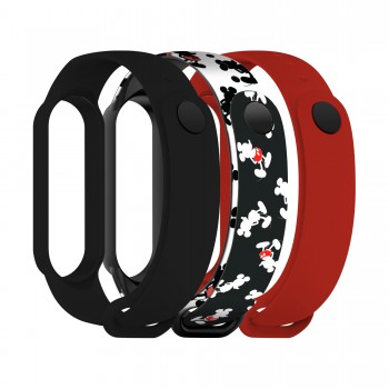 Комплект ремінців ArmorStandart для Xiaomi Mi Band 7/6/5, Cartoon Mickey Siluet