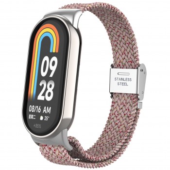 Ремінець ArmorStandart Braided Solo Loop для Xiaomi Smart Band 10/9/8, рожевий зірковий світ