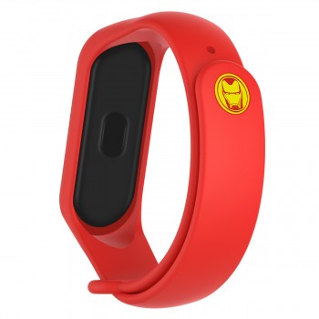 Ремінець для фітнес-браслета ArmorStandart Superhero Edition для Xiaomi Mi Band 4/3 Iron Man Red