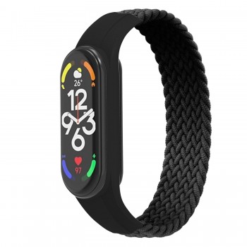 Ремінець ArmorStandart Braided Solo Loop для Xiaomi Mi Band 7/6/5/4 Black size M