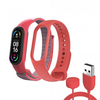 Комплект ремінців ArmorStandart Set для Xiaomi Mi Band 7/6/5  Red