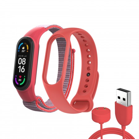 Комплект ремінців ArmorStandart Set для Xiaomi Mi Band 7/6/5  Red