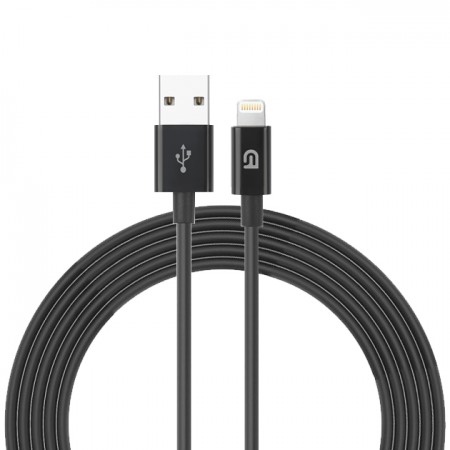 Кабель ArmorStandart AMD818BL Lightning – USB 1.2 м 2.4A, чорний