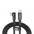 Кабель ArmorStandart AT-C1D USB Type-C - Type-C кутовий 90°, 100 Вт, 1,2 м, чорний