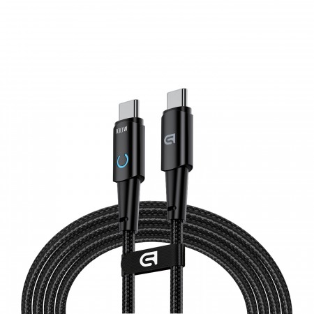 Кабель ArmorStandart AT-C1 USB Type-C – USB Type-C 100 Вт, 1,2 м, чорний