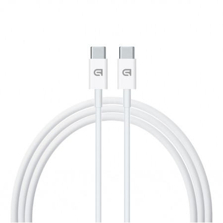 Кабель ArmorStandart ABMLL82 USB-C — USB-C, 2 м, білий, швидке заряджання до 56 Вт