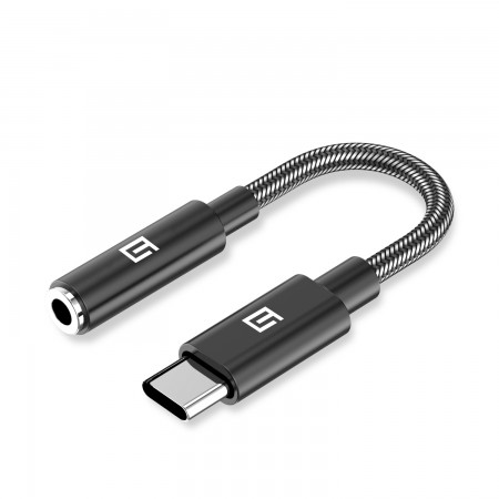 Кабель-перехідник ArmorStandart USB Type-C - 3.5 мм mini-Jack (мама) з DAC, чорний