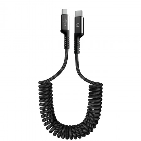 Спиральный кабель USB-C – USB-C ArmorStandart AR17 Spiral, 3A, до 1 м, чёрный