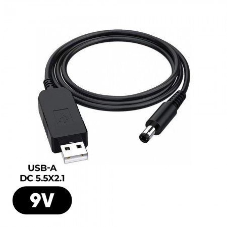 Кабель живлення ArmorStandart USB – DC 5.5×2.1 мм, 5 В на 9 В, 0,8 м, для роутера