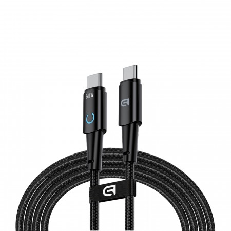 Кабель ArmorStandart AT-C6 USB Type-C — USB Type-C 60 Вт, 1,2 м, чорний
