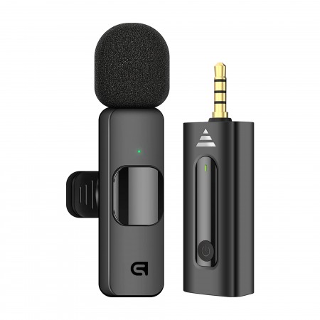 Бездротовий петличний мікрофон ArmorStandart ASM3 2.4 ГГц, mini-jack 3.5 мм, USB Type-C, чорний