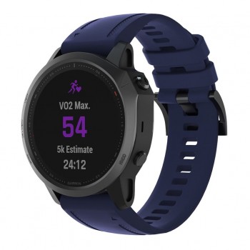 Силіконовий ремінець ArmorStandart для годинника Garmin 20mm, темно-синій Силіконовий ремінець ArmorStandart для годинника Garmin 20mm, темно-синій