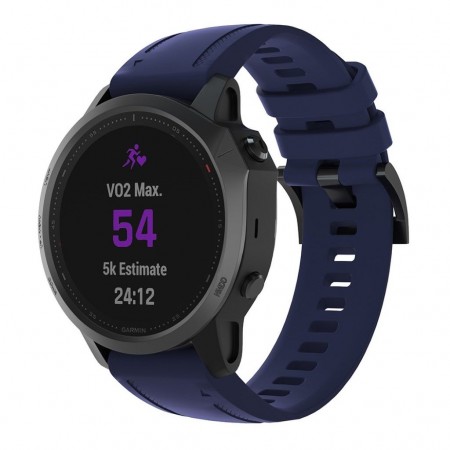 Силіконовий ремінець ArmorStandart для годинника Garmin 20mm, темно-синій