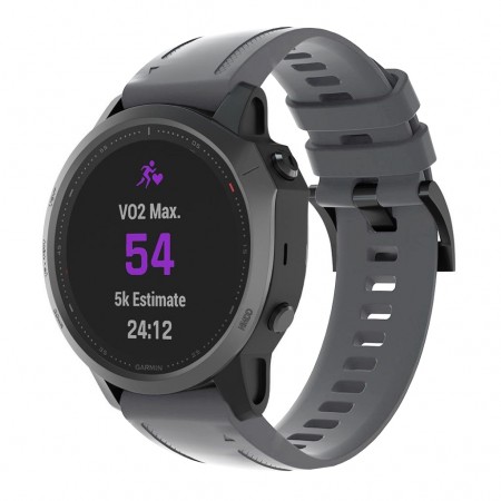 Силіконовий ремінець ArmorStandart Silicone для Garmin 20 мм сірий