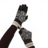 Рукавички для сенсорних екранів ArmorStandart Touch Gloves Snowflake з орнаментом, чорні, One Size