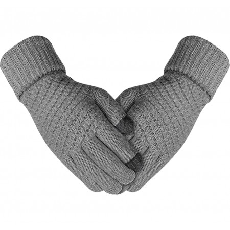 Сенсорные перчатки ArmorStandart Braid серые с плетением, акрил + шерсть, One Size