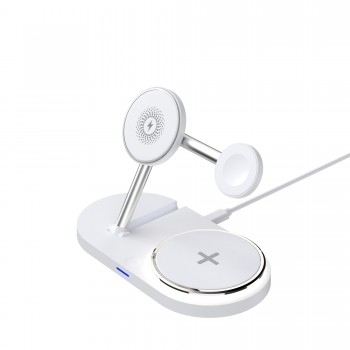 Беспроводное зарядное устройство ArmorStandart H101 3 in 1 Magnetic White (ARM78102)
