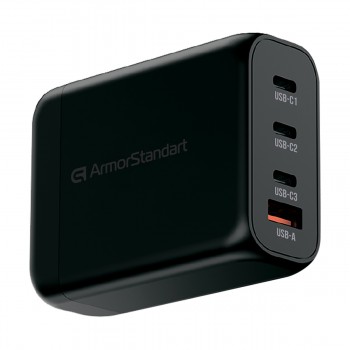 Сетевое зарядное устройство ArmorStandart Resolute Power ARP-131 100W GaN Black (ARM70024) Сетевое зарядное устройство ArmorStandart Resolute Power ARP-131 100W GaN Black (ARM70024)