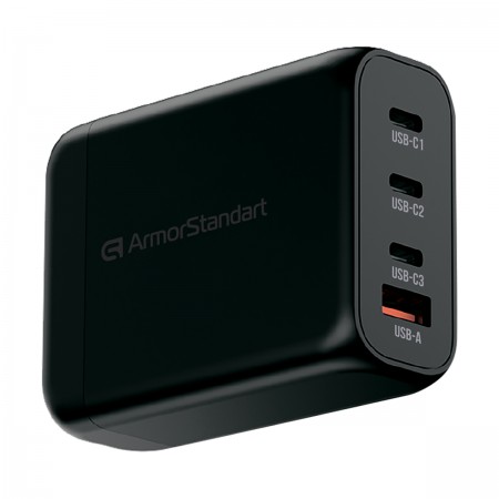 Сетевое зарядное устройство ArmorStandart Resolute Power ARP-131 100W GaN Black (ARM70024)