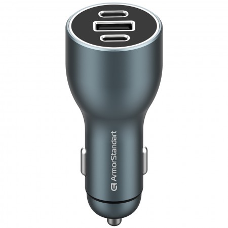 Автомобильное зарядное устройствоArmorStandart Resolute Power ASPP-21 120W 2xUSB-C, USB (ARM70026)