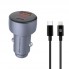 АЗУ ArmorStandart AR-C43 Type-C PD30W + USB QC 3.0 Grey + кабель Lightning (ARM82462)