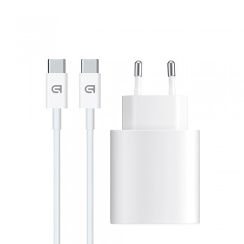 Зарядное устройство ArmorStandart AMHJ83 20W USB-C White + кабель USB-C to USB-C (ARM77725) Зарядное устройство ArmorStandart AMHJ83 20W USB-C White + кабель USB-C to USB-C (ARM77725)