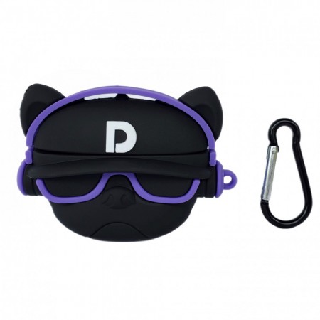 Силіконовий чохол для AirPods Emoji Series D Glasses Purple, милий дизайн, захист від пошкоджень, універсальний для всіх вікових категорій
