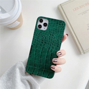 Захисний чохол для iPhone 12 Retro Vintage Crocodile TPU Case, зелений Захисний чохол для iPhone 12 Retro Vintage Crocodile TPU Case, зелений
