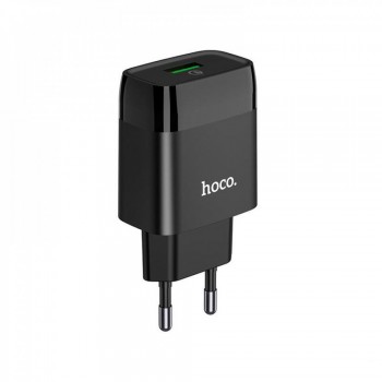 Мережевий зарядний пристрій Hoco C72Q, 18W, чорний
