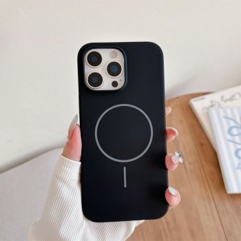 Защитный чехол для iPhone 14 Pro Veron Silicone Case Fine Ring с MagSafe, черный Защитный чехол для iPhone 14 Pro Veron Silicone Case Fine Ring с MagSafe, черный