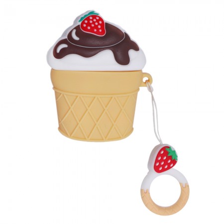 Захисний чохол для AirPods Emoji Series Ice Cream, силікон, милий, універсальний