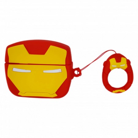 Захисний чохол для AirPods Emoji Series Ironman, силіконовий, милий дизайн