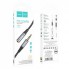 Аудіо подовжувач Hoco UPA20, 1 м, металевий сірий, TPE та нейлонова обплетка, емальована мідь