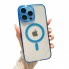 Захисний чохол для iPhone 14 Clear Magnetic TPU+PC, синій