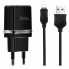 Сетеве зарядне пристрій для iPhone Hoco C12 2.4A, 2 порти USB, адаптер з 1м кабелем Lightning, чорний
